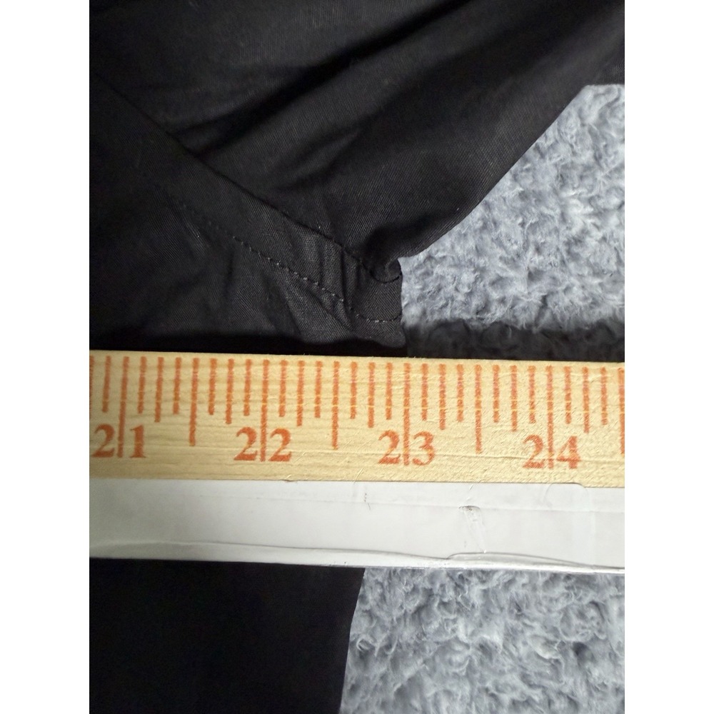 Banana Republic Men's Large Slim-Fit Wrinkle-Resistant Dress Shirt Black Stretch - Picture 8 of 9